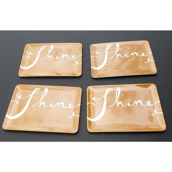 Threshold Appetizer Plate Melamine Christmas Shine 4 Tip Trays - Picture 1 of 7
